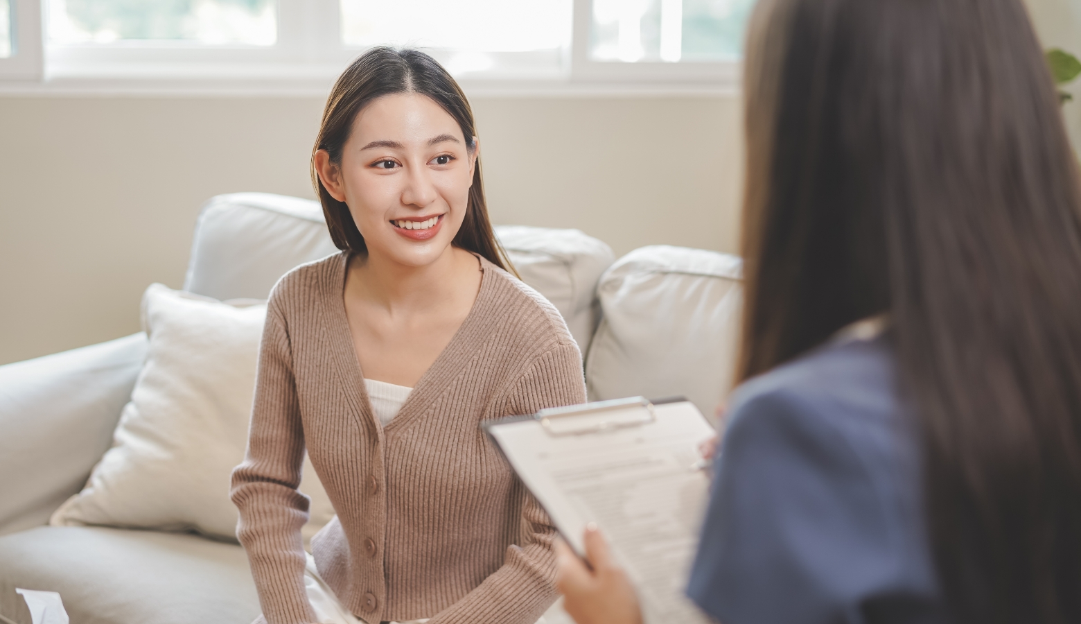 ヒヤリングをしている様子